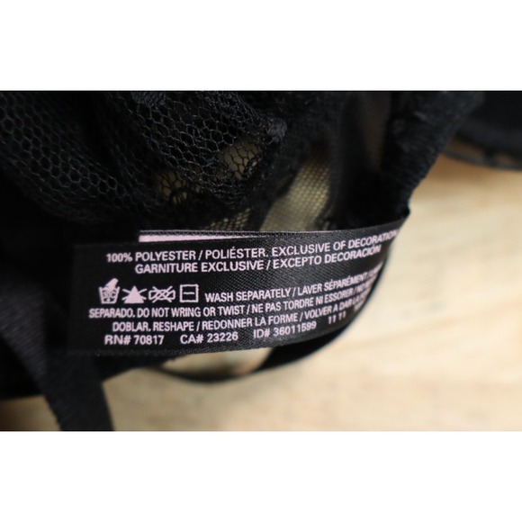 Victoria's Secret Sexy Little Things Size 34D Lingerie Underwire Push-Up Black - Picture 9 of 10